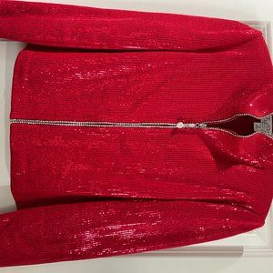 St. John Evening Suit Jacket. Size 2. Red. New.